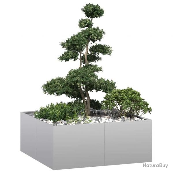 Jardinire 100x100x40 cm acier galvanis