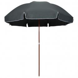 Parasol de jardin avec mât en acier 300 cm anthracite