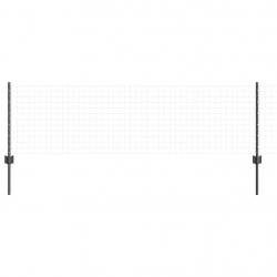 Poteaux de clôture 11 pcs U-Channel gris 100 cm en acier.