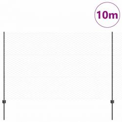 Poteaux de clôture 10 pcs U-Channel Gris 150 cm Acier
