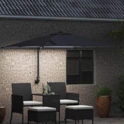 Parasol de jardin Anthracite 248.5 x 247.5 x 160 cm tissu