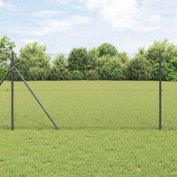 Clôture Hexagonale Grise 1x10 m Acier