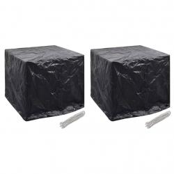Housse de réservoir d'eau de jardin 2pcs 8 oeillet 116x100x120cm