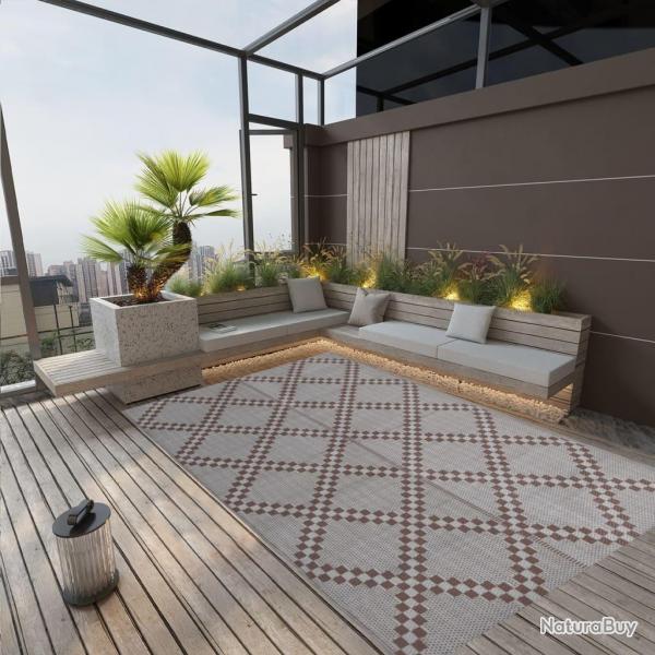 Tapis d'extrieur ARAKIL marron 140x200 cm PP