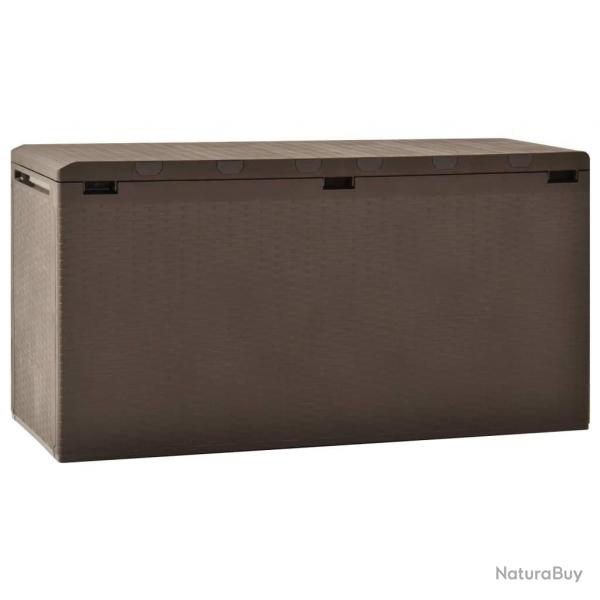 Bote de rangement de jardin Marron 114x47x60 cm