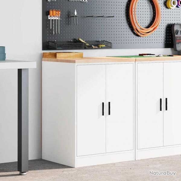 Armoire de rangement de garage blanc 60x51x85 cm bois de pin