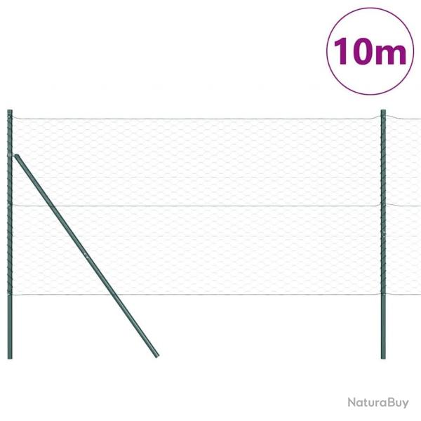 Clture Hexagonale Verte 1,2x10 m Acier
