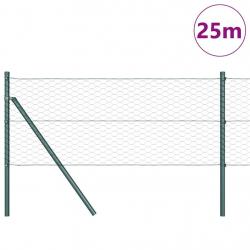 Clôture hexagonale verte 0,6x25 m acier