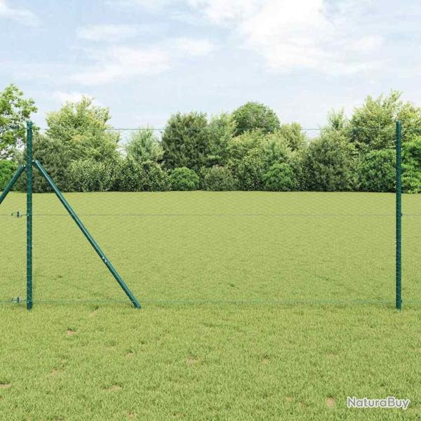 Clture hexagonale verte 1,4x10 m en acier