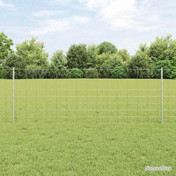 Posts de clture 11 pcs U-Channel 80 cm Acier galvanis