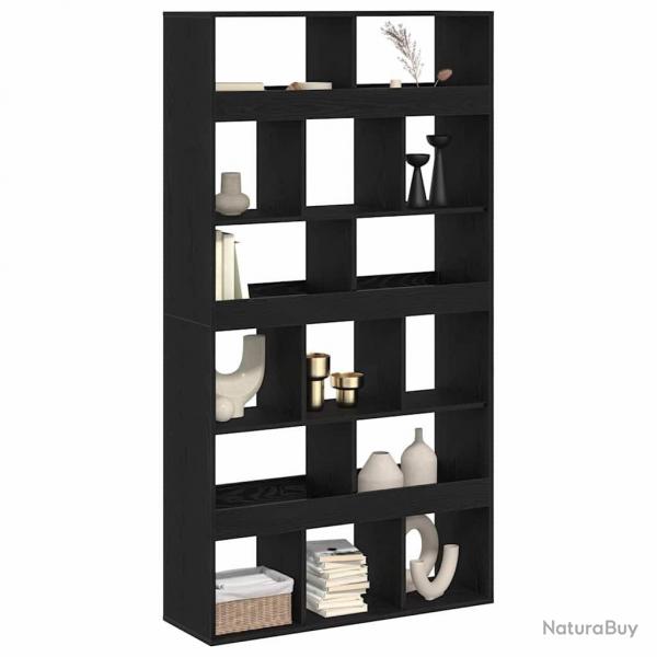 Support de plante en bois d'ingnierie noir 100x33x187,5 cm