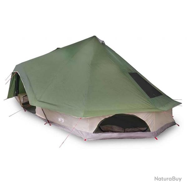 Tente familiale Tipi verte 10 personnes impermable