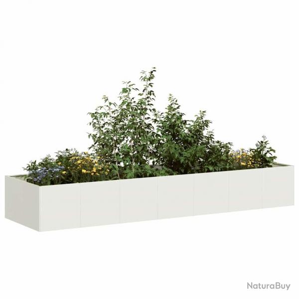 Jardinire blanc 280x80x40 cm acier