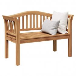 Banc de jardin 120x53.5x85 cm en bois massif de teck