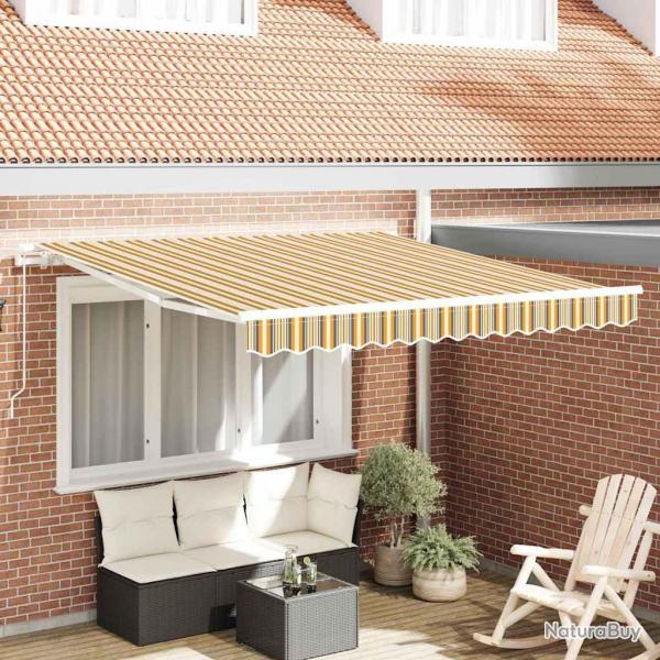 Auvent Manuel Rtractable  Rayures Multicolores 300x250 cm