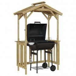 Abri BBQ 133,5x63x200 cm en pin traité