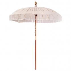 Parasol Autre Crème x 250 cm Coton et bois massif