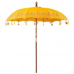 Parasol Autre Jaune x 250 cm Coton et bois massif