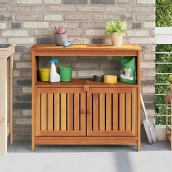 Table console de jardin 80x35x75 cm bois massif d'acacia