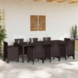 Table de Jardin Marron 250x100x73 cm Poly Rattan