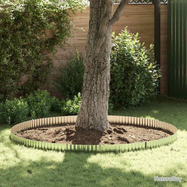 Bordures de jardin 15 cm x 10 m en acier galvanis, flexible et ondul.