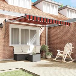 Store manuel rétractable orange et marron 350x250 cm