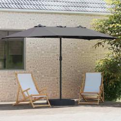 Parasol de jardin Anthracite 385 x 209 x 244 cm tissu