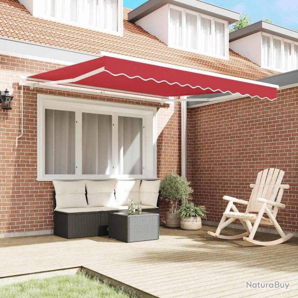 Auvent Manuel Rtractable Rouge 300x250 cm