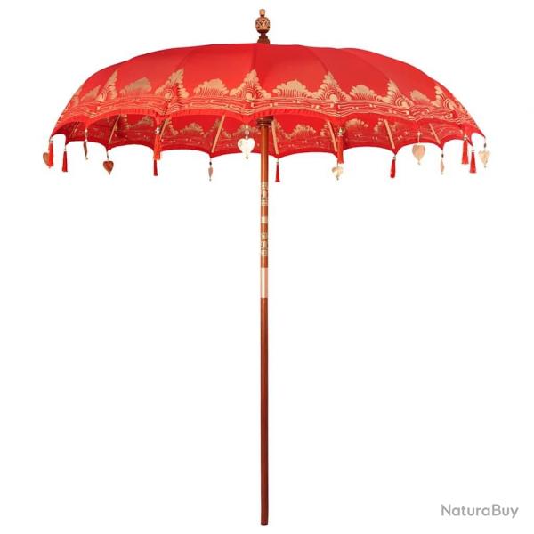 Parasol Autre Rouge x 250 cm Coton et bois massif
