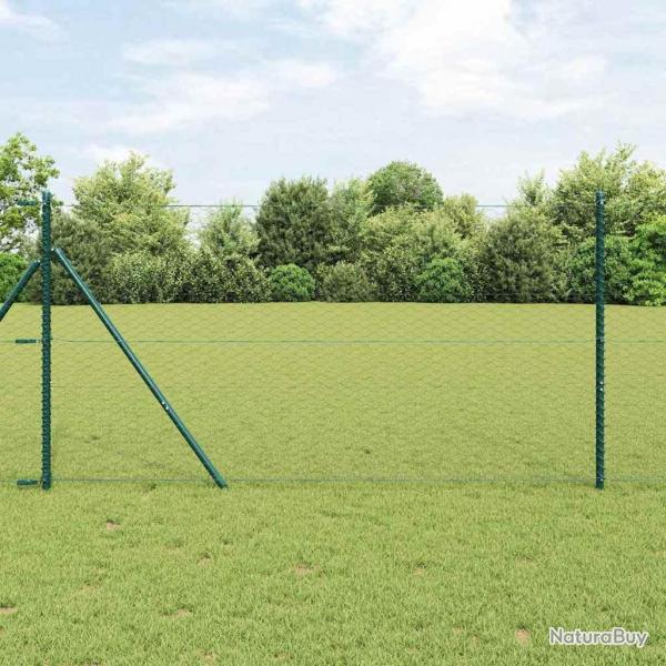 Clture hexagonale grise 1,2x50 m acier