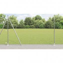 Grillage Euro avec 7 poteaux à renflement 1,6 x 10 m en acier galvanisé