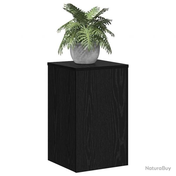 Supports de plantes 2 pcs Chne noir 30 x 30 x 50 cm en bois d'ingnierie.