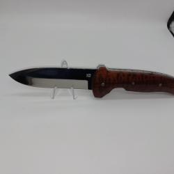 Grand couteau de chasse pliant Gérard Masse amourette liner lock MG