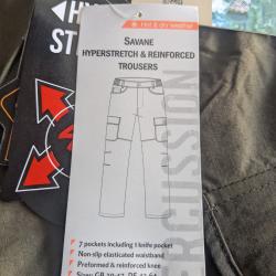 Pantalon de Chasse Percussion hyper stretch renforcé.Taille 42.??Taille petit ??