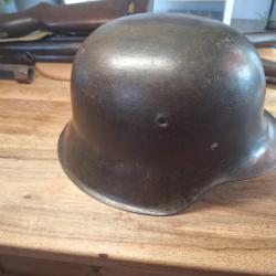 Coque de casque Allemand M42 grande taille dans son jus de grenier sain et d'origine