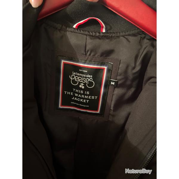 Veste bomber noir neuf jamais port taille M  le temps des cerises