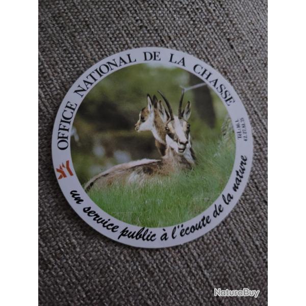 Autocollant chasse,  office national de la chasse , gibier de.montagne