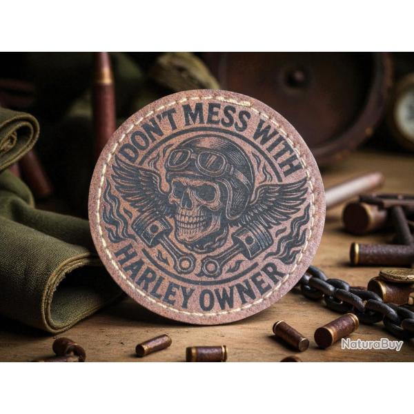 patch velcro biker Don't mess with Harley Owner - ecusson militaire davidson airsoft moto