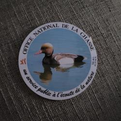 Autocollant chasse.  Office national de.la chasse , nette rousse
