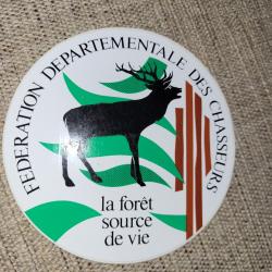 Autocollant chasse,  fédération des chasseurs,  grand  gibier