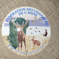 Autocollant chasse,  fédération des chasseurs aisne