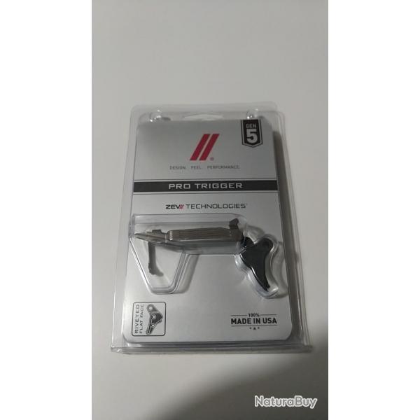 Zev pro trigger flat face pour Glock gen5