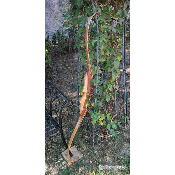 Arc recurve dmontable 55 livres Bucktrail main gauche.