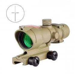 Lunette de Visée ACOG Type TA31 4x32 - Chasse - Airsoft - Réticule Lumineux Red Cross Fibre Optique