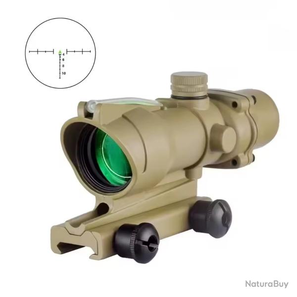 Lunette de Vise ACOG Type TA31 4x32 - Chasse - Airsoft - Rticule Lumineux Green Chevron Optique
