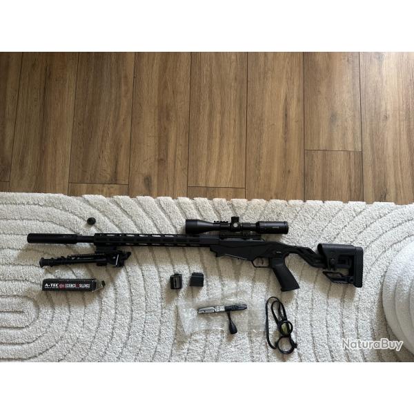 Carabine Ruger precision rimfire Cal.22lr chargeur 10 coups - canon de 46cm filete 1/2-28"