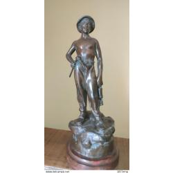 LE MINEUR, RÉGULE FAÇON BRONZE DE RUCHOT