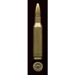 7mm-08 REM  - essai de la cartoucherie du Mans - marquage : LM 89 - balle cuivre pointe creuse