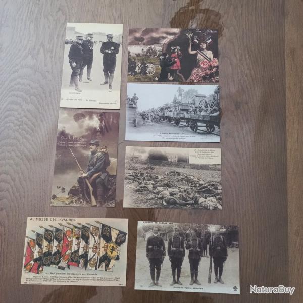 lot 3  7 cartes postales militaires 14-18