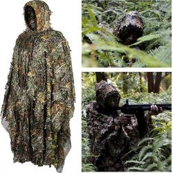 Poncho camouflage 3d - camouflage forêt européenne - LIVRAISON GRATUITE